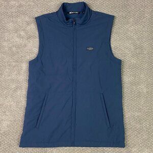 Travis Mathew Interlude Puffer Vest Men's Medium Blue Golf Performance Quilted